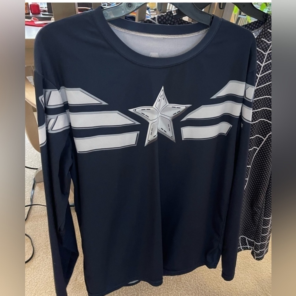 Captain America Endgame Long Sleeve Base Layer Compression Top - Picture 2 of 2
